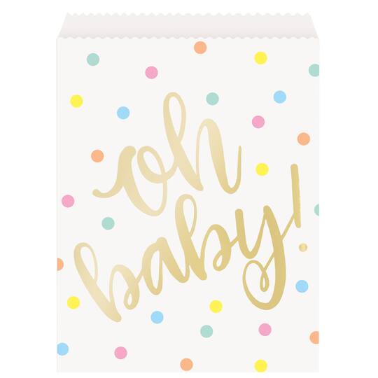 Oh Baby Shower Treat Bags Gold Baby Shower Favors Oh Baby Shower Treat Bags Gold Baby Shower Favors